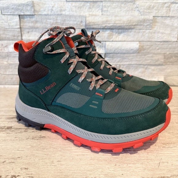 Men's Hiking L.L.Bean Access Hiking Boots Mid Waterproof Size 10 Green TEK 2.5 - Picture 1 of 11